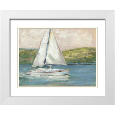 Off the Coast I White Modern Wood Framed Art Print with Double Matting by Harper, Ethan