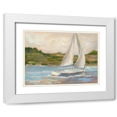 Off the Coast II White Modern Wood Framed Art Print with Double Matting by Harper, Ethan