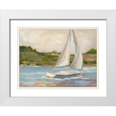 Off the Coast II White Modern Wood Framed Art Print with Double Matting by Harper, Ethan