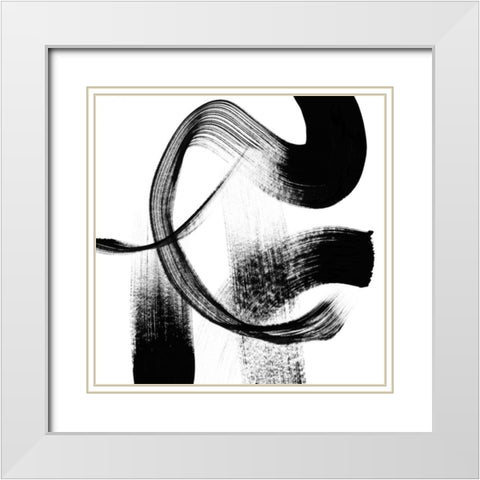 Playtime III White Modern Wood Framed Art Print with Double Matting by Chandler, Sharon