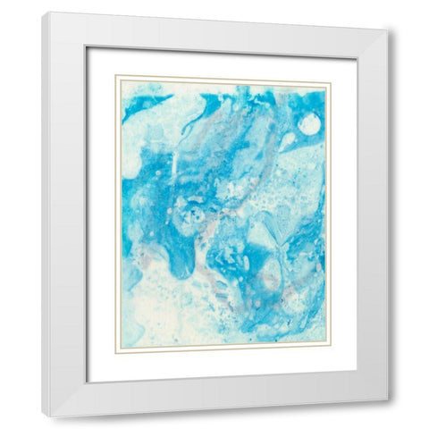 Seeing Blue I White Modern Wood Framed Art Print with Double Matting by Ludwig, Alicia