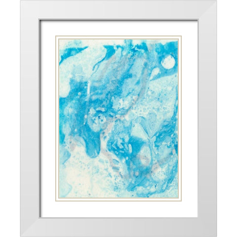 Seeing Blue I White Modern Wood Framed Art Print with Double Matting by Ludwig, Alicia