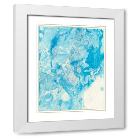 Seeing Blue II White Modern Wood Framed Art Print with Double Matting by Ludwig, Alicia