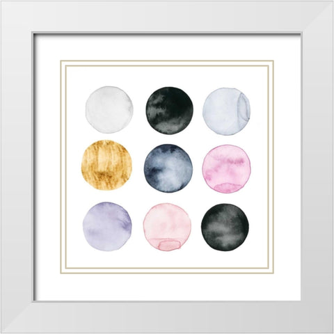 Dollop II White Modern Wood Framed Art Print with Double Matting by Popp, Grace