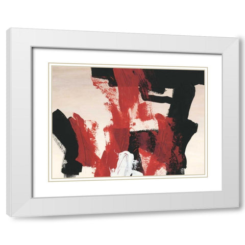 Hessei I White Modern Wood Framed Art Print with Double Matting by Vess, June Erica