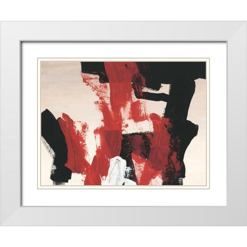 Hessei I White Modern Wood Framed Art Print with Double Matting by Vess, June Erica