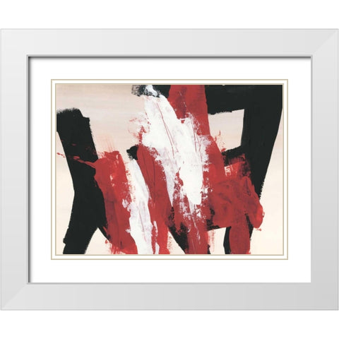 Hessei III White Modern Wood Framed Art Print with Double Matting by Vess, June Erica