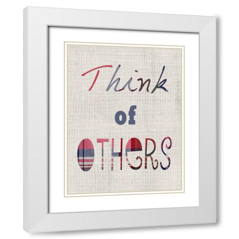 Manners III White Modern Wood Framed Art Print with Double Matting by Ludwig, Alicia