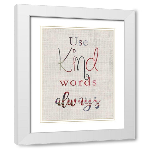 Manners V White Modern Wood Framed Art Print with Double Matting by Ludwig, Alicia