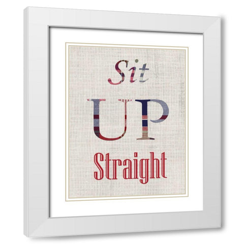Manners VI White Modern Wood Framed Art Print with Double Matting by Ludwig, Alicia