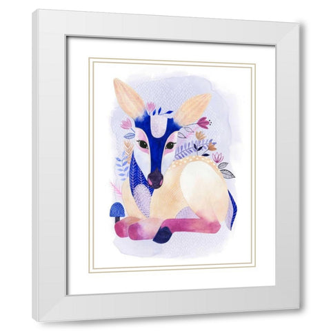 Enchanting Forester IV White Modern Wood Framed Art Print with Double Matting by Popp, Grace