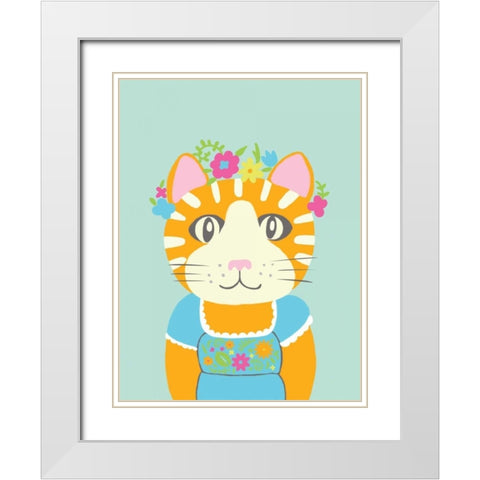 Fancy Animals II White Modern Wood Framed Art Print with Double Matting by Zarris, Chariklia