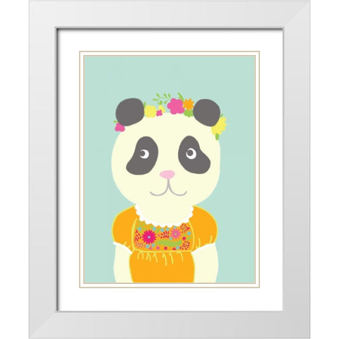 Fancy Animals IV White Modern Wood Framed Art Print with Double Matting by Zarris, Chariklia