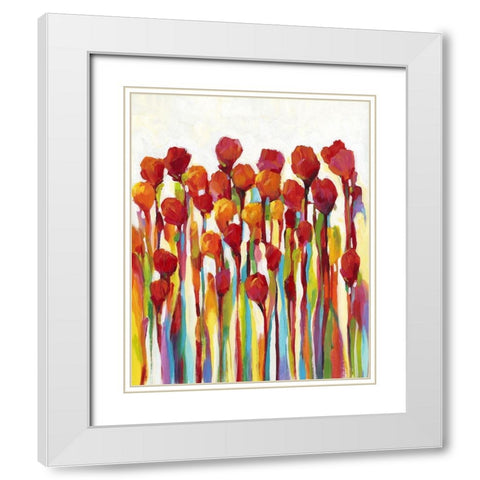 Custom Bursting with Color I White Modern Wood Framed Art Print with Double Matting by OToole, Tim