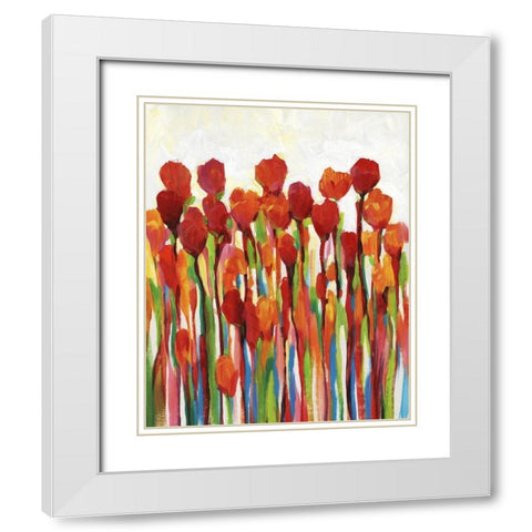 Custom Bursting with Color II White Modern Wood Framed Art Print with Double Matting by OToole, Tim