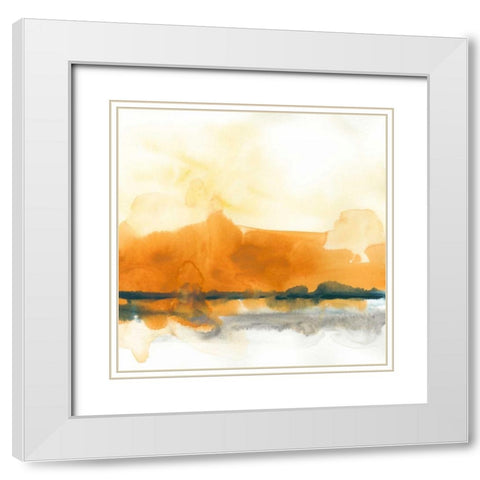 Mesa Skyline II White Modern Wood Framed Art Print with Double Matting by Vess, June Erica