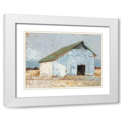 Whitewashed Barn I White Modern Wood Framed Art Print with Double Matting by Harper, Ethan