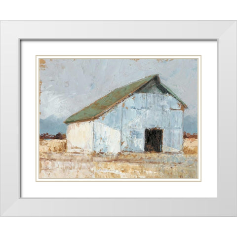 Whitewashed Barn I White Modern Wood Framed Art Print with Double Matting by Harper, Ethan