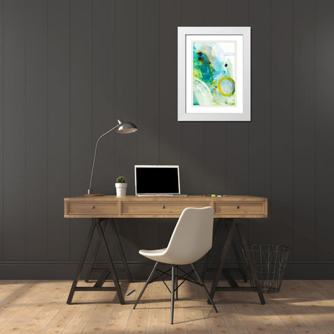Take Off II White Modern Wood Framed Art Print with Double Matting by Fuchs, Jodi