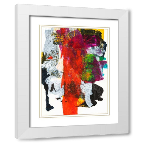 Hana I White Modern Wood Framed Art Print with Double Matting by Fuchs, Jodi