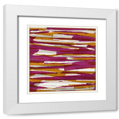 Torn VIII White Modern Wood Framed Art Print with Double Matting by Fuchs, Jodi