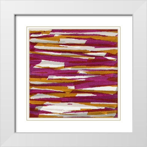 Torn VIII White Modern Wood Framed Art Print with Double Matting by Fuchs, Jodi