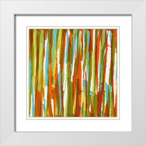 Torn IX White Modern Wood Framed Art Print with Double Matting by Fuchs, Jodi