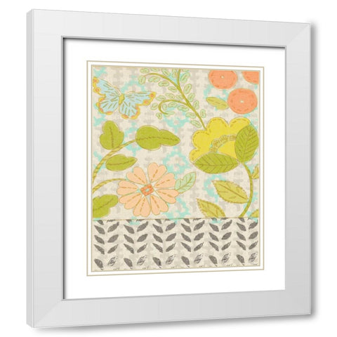 Printed Garden I White Modern Wood Framed Art Print with Double Matting by Zarris, Chariklia