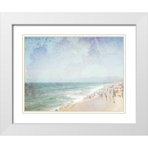Day at the Beach IV White Modern Wood Framed Art Print with Double Matting by Goldberger, Jennifer