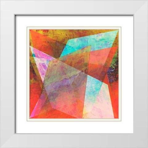 Hifi Geometric I White Modern Wood Framed Art Print with Double Matting by Studio W