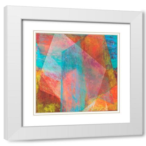 Hifi Geometric II White Modern Wood Framed Art Print with Double Matting by Studio W
