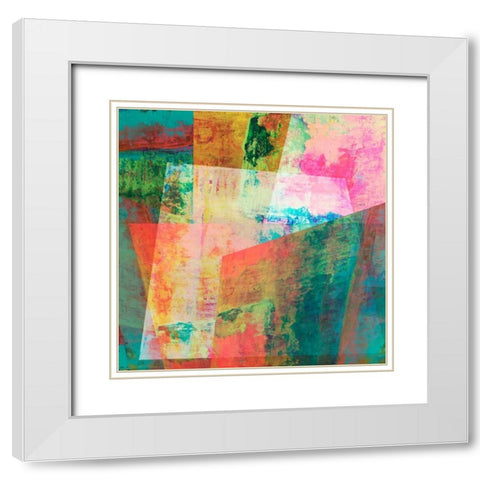 Hifi Geometric IV White Modern Wood Framed Art Print with Double Matting by Studio W