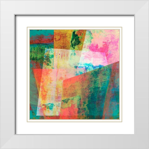 Hifi Geometric IV White Modern Wood Framed Art Print with Double Matting by Studio W