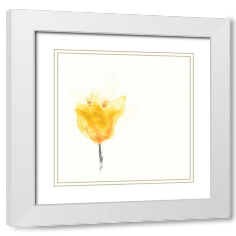 Expressive Blooms VIII White Modern Wood Framed Art Print with Double Matting by Vess, June Erica