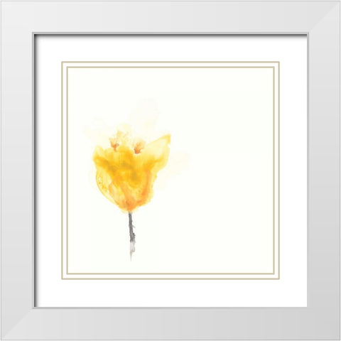 Expressive Blooms VIII White Modern Wood Framed Art Print with Double Matting by Vess, June Erica