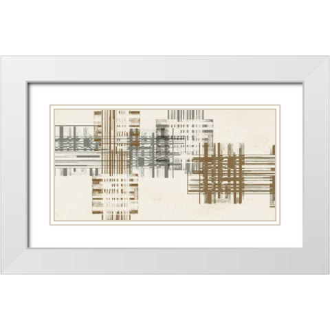Matrix Illusion  V White Modern Wood Framed Art Print with Double Matting by Goldberger, Jennifer