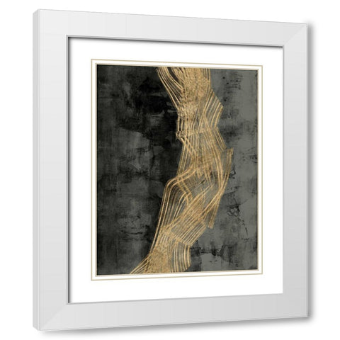 Woven Matrix I White Modern Wood Framed Art Print with Double Matting by Goldberger, Jennifer