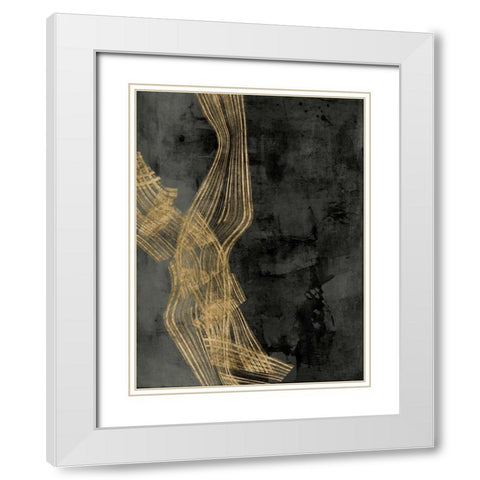 Woven Matrix II White Modern Wood Framed Art Print with Double Matting by Goldberger, Jennifer