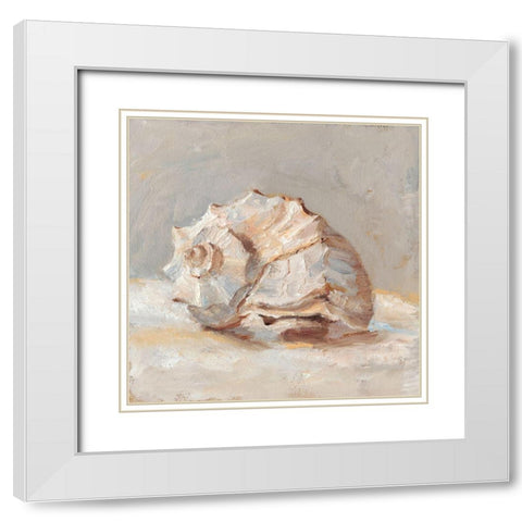 Impressionist Shell Study II White Modern Wood Framed Art Print with Double Matting by Harper, Ethan