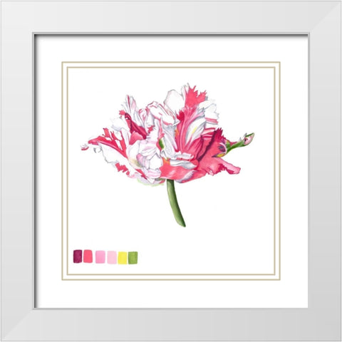Brighton Blooms V White Modern Wood Framed Art Print with Double Matting by McCavitt, Naomi