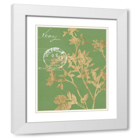 Greenery Leaves II White Modern Wood Framed Art Print with Double Matting by Goldberger, Jennifer