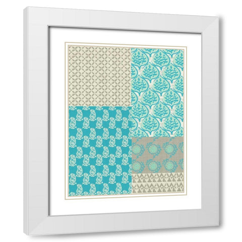 Pool II White Modern Wood Framed Art Print with Double Matting by Zarris, Chariklia