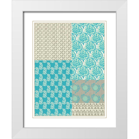 Pool II White Modern Wood Framed Art Print with Double Matting by Zarris, Chariklia