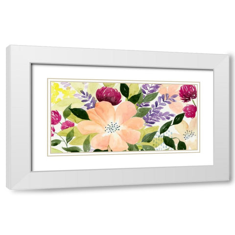 Vivid Blooming I White Modern Wood Framed Art Print with Double Matting by Popp, Grace