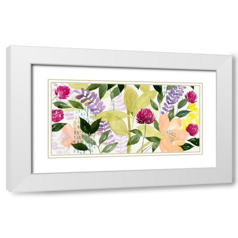 Vivid Blooming II White Modern Wood Framed Art Print with Double Matting by Popp, Grace