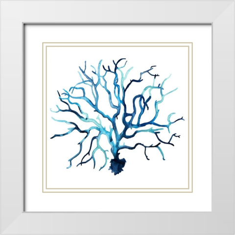 Fan de la Mer II White Modern Wood Framed Art Print with Double Matting by Popp, Grace