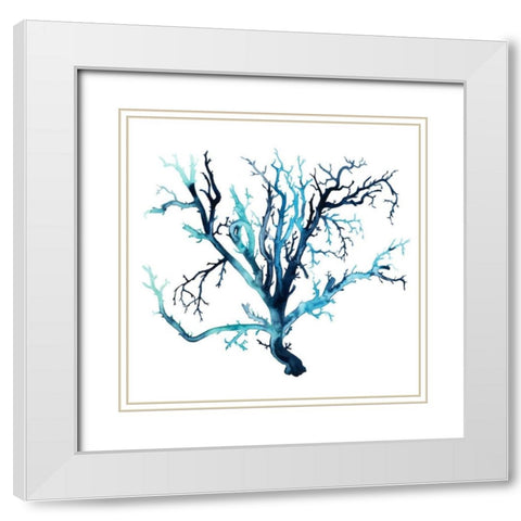 Fan de la Mer III White Modern Wood Framed Art Print with Double Matting by Popp, Grace