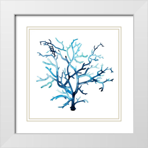 Fan de la Mer VI White Modern Wood Framed Art Print with Double Matting by Popp, Grace