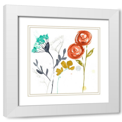 Painted Whimsy I White Modern Wood Framed Art Print with Double Matting by Goldberger, Jennifer