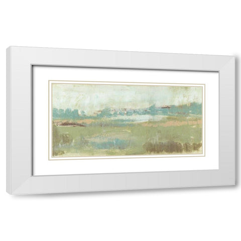 Pastel Landscape II White Modern Wood Framed Art Print with Double Matting by Goldberger, Jennifer